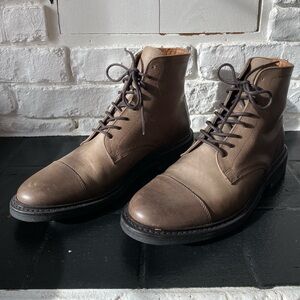 Frye Seth Cap Toe Lace Up Leather Boots Men’s Size 9